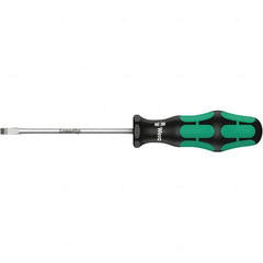 Wera - 8mm Blade Width, Slotted Screwdriver - 175mm Blade Length, Round Shank, Ergonomic Handle - Strong Tooling