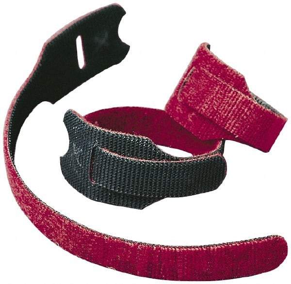 VELCRO Brand - 1440 Piece 3/4" Wide x 5" Piece Length, Self Fastening Tie/Strap Hook & Loop Strap - Perforated/Pieces Roll, Black - Strong Tooling