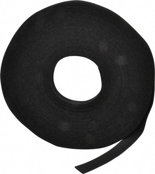 VELCRO Brand - 3/4" Wide x 25 Yd Long Self Fastening Tie/Strap Hook & Loop Roll - Continuous Roll, Black - Strong Tooling