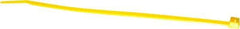 Made in USA - 7.562" Long Yellow Nylon Standard Cable Tie - 50 Lb Tensile Strength, 1.32mm Thick, 2" Max Bundle Diam - Strong Tooling