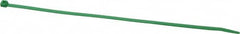 Made in USA - 8-7/8" Long Green Nylon Standard Cable Tie - 40 Lb Tensile Strength, 1.24mm Thick, 1-3/4" Max Bundle Diam - Strong Tooling