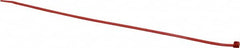 Made in USA - 14-1/4" Long Red Nylon Standard Cable Tie - 50 Lb Tensile Strength, 1.32mm Thick, 4" Max Bundle Diam - Strong Tooling