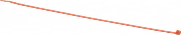 Made in USA - 14-1/4" Long Orange Nylon Standard Cable Tie - 50 Lb Tensile Strength, 1.32mm Thick, 4" Max Bundle Diam - Strong Tooling