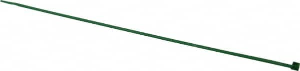 Made in USA - 14-1/4" Long Green Nylon Standard Cable Tie - 50 Lb Tensile Strength, 1.32mm Thick, 8" Max Bundle Diam - Strong Tooling