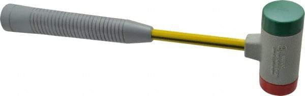 NUPLA - 1 Lb Head 1-3/8" Face Tough Polymer Hammer - Fiberglass Handle - Strong Tooling