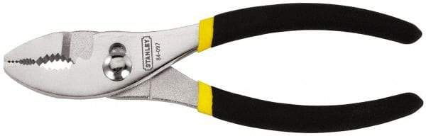 Stanley - 6-3/4" OAL, 1-7/16" Jaw Length, Slip Joint Pliers - 2 Positions, Serrated Jaw, Slip Joint Head, Slip Joint Plier Tool, Serrated Pipe Jaw - Strong Tooling