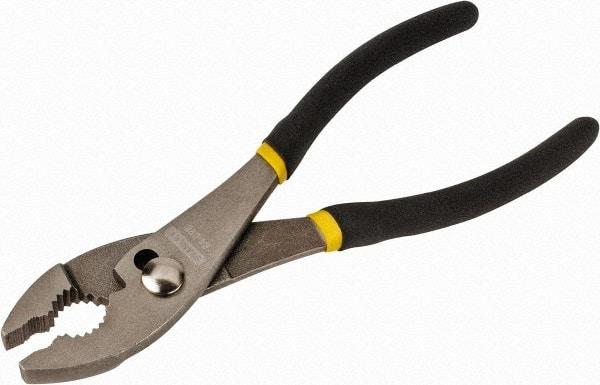 Stanley - 8" OAL, 1-45/64" Jaw Length, Slip Joint Pliers - 2 Positions, Serrated Jaw, Slip Joint Head, Slip Joint Plier Tool, Serrated Pipe Jaw - Strong Tooling