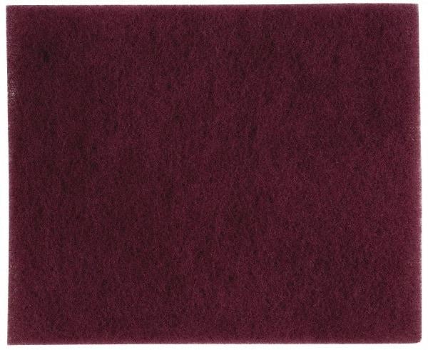 Ability One - 11-1/6" Long x 9" Wide x 1/4" Thick Cleansing Pad - Light-Duty, Maroon - Strong Tooling