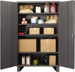 Durham - 4 Shelf Locking Storage Cabinet - Steel, 48" Wide x 24" Deep x 72" High, Gray - Strong Tooling