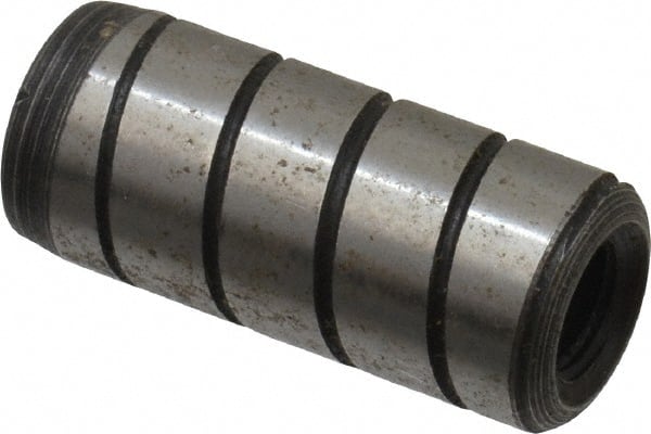 7/16″ Diam x 1″ Pin Length Alloy Steel Grooved Dowel Pin C 47-58 & C 60-64 (Surface) Hardness, 1 Beveled & 1 Threaded End