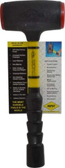 NUPLA - 48 oz Head 2-3/16" Face Diam Urethane Dead Blow Hammer - 14-5/16" OAL, Fiberglass Handle - Strong Tooling