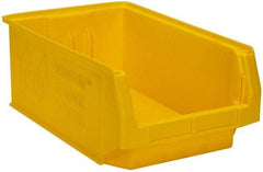 Quantum Storage - 90 Lb. Load Capacity, 19-3/4" Deep, Yellow Polyethylene Hopper Stacking Bin - 7-7/8" High x 12-3/8" Wide x 19-3/4" Long - Strong Tooling