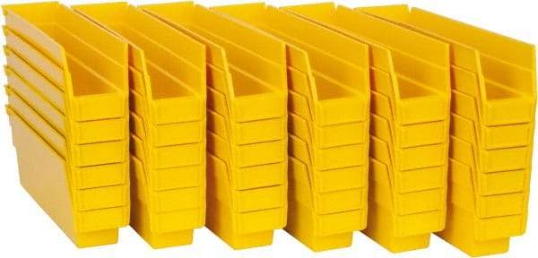 Quantum Storage - 50 Lb. Load Capacity, 11-5/8" Deep, Yellow Polypropylene Hopper Shelf Bin - 4" High x 2-3/4" Wide x 11-5/8" Long - Strong Tooling