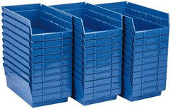 Quantum Storage - 50 Lb. Load Capacity, 11-5/8" Deep, Blue Polypropylene Hopper Shelf Bin - 4" High x 6-5/8" Wide x 11-5/8" Long - Strong Tooling