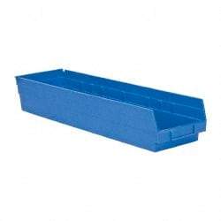 Quantum Storage - 50 Lb. Load Capacity, 23-5/8" Deep, Blue Polypropylene Hopper Shelf Bin - 4" High x 6-5/8" Wide x 23-5/8" Long - Strong Tooling