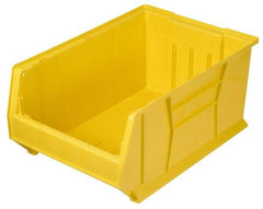 Quantum Storage - 100 Lb. Load Capacity, 23-7/8" Deep, Yellow Polypropylene Hopper Stacking Bin - 7" High x 11" Wide x 23-7/8" Long - Strong Tooling