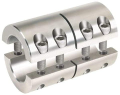 Climax Metal Products - 2" Bore, Stainless Steel, Two Piece Two Piece Split Shaft Collar - 3-3/8" Outside Diam, 4-7/8" Wide - Strong Tooling