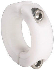 Climax Metal Products - 5/16" Bore, Plastic, Two Piece Clamping Shaft Collar - 11/16" Outside Diam, 9/32" Wide - Strong Tooling