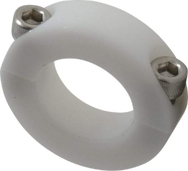 Climax Metal Products - 1" Bore, Plastic, Two Piece Clamping Shaft Collar - 1-3/4" Outside Diam, 1/2" Wide - Strong Tooling