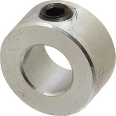 Climax Metal Products - 3/8" Bore, Aluminum, One Piece Solid Set Screw Collars - 3/4" Outside Diam, 3/8" Wide - Strong Tooling