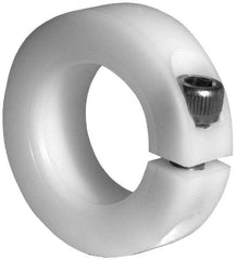 Climax Metal Products - 1-7/16" Bore, Plastic, One Piece One Piece Split Shaft Collar - 2-1/4" Outside Diam, 9/16" Wide - Strong Tooling