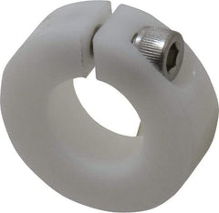 Climax Metal Products - 3/4" Bore, Plastic, One Piece One Piece Split Shaft Collar - 1-1/2" Outside Diam, 1/2" Wide - Strong Tooling