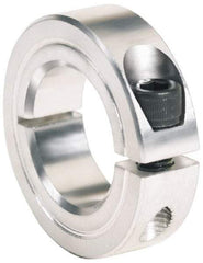 Climax Metal Products - 1/8" Bore, Aluminum, One Piece One Piece Split Shaft Collar - 5/8" Outside Diam, 9/32" Wide - Strong Tooling