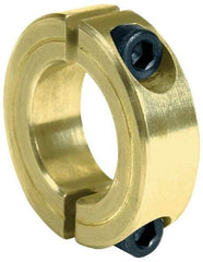 Climax Metal Products - 1-9/16" Bore, Steel, Two Piece Clamping Shaft Collar - 2-3/8" Outside Diam, 9/16" Wide - Strong Tooling