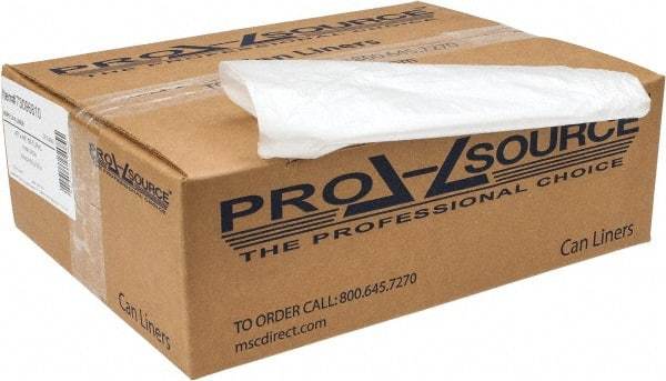 PRO-SOURCE - 0.55 mil Thick, Household/Office Trash Bags - 43" Wide x 46" High, Clear - Strong Tooling