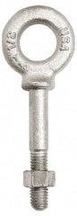 Gibraltar - 4,000 Lb Capacity, Steel, 5/8-11 Thread, Fixed Lifting Eye Bolt - Fully Threaded, 2-1/2" Shank, 2-1/2" Thread Length, Shoulder - Strong Tooling