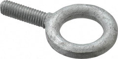 Gibraltar - 1,400 Lb Capacity, Forged Steel, 3/8-16 Thread, Fixed Lifting Eye Bolt - Fully Threaded, 1-1/4" Shank, 1-1/4" Thread Length, No Shoulder - Strong Tooling