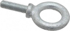 Gibraltar - 1,400 Lb Capacity, Forged Steel, 3/8-16 Thread, Fixed Lifting Eye Bolt - Fully Threaded, 1-1/4" Shank, 1-1/4" Thread Length, Shoulder - Strong Tooling