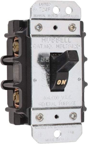 Hubbell Wiring Device-Kellems - 2 Poles, 40 Amp, Open Toggle Manual Motor Starter - 15 hp, CSA Certified & UL Listed - Strong Tooling