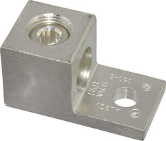 Thomas & Betts - 6 AWG Noninsulated Compression Connection Square Ring Terminal - 3/8" Stud, 2-1/4" OAL x 1-1/8" Wide, Tin Plated Aluminum Contact - Strong Tooling