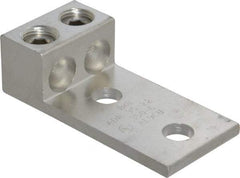 Thomas & Betts - 6 AWG Noninsulated Compression Connection Rectangle Ring Terminal - 1/2" Stud, 4-1/4" OAL x 2-19/64" Wide, Tin Plated Aluminum Contact - Strong Tooling