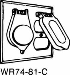 Thomas & Betts - Electrical Outlet Box Stainless Steel Weatherproof Cover - Includes Screw & Sealing Gasket - Strong Tooling