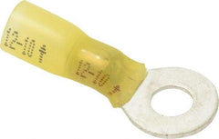 3M - 12-10 AWG Partially Insulated Crimp Connection Circular Ring Terminal - 1/4" Stud, 1.2" OAL x 0.59" Wide, Copper Contact - Strong Tooling