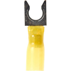 3M - 1/4" Stud, 12 to 10 AWG Compatible, Partially Insulated, Crimp Connection, Locking Fork Terminal - Strong Tooling