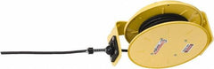 Conductix - 16 AWG, 20' Cable Length, Cord & Cable Reel with Bare End - 3 Outlets, NEMA 5-15R, 10 Amps, SEOW-A Cable, Yellow Reel, Spring Driven Reel - Strong Tooling