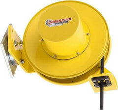 Conductix - 14 AWG, 40' Cable Length, Cord & Cable Reel with Cable End - 3 Outlets, SO Cable, White Reel - Strong Tooling