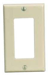 Leviton - 1 Gang, 4-1/2 Inch Long x 2-3/4 Inch Wide, Standard Switch Plate - Decorator Switch, Ivory, Plastic - Strong Tooling