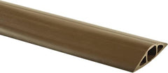 Hubbell Wiring Device-Kellems - 1 Channel, 10 Ft Long, 7.9mm Max Compatible Cable Diam, Brown PVC On Floor Cable Cover - 2-3/4" Overall Width x 13.5mm Overall Height, 15.2mm Channel Width x 7.9mm Channel Height - Strong Tooling