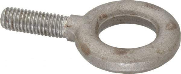 Gibraltar - 2,400 Lb Capacity, Steel, 1/2-13 Thread, Fixed Lifting Eye Bolt - Fully Threaded, 1-1/2" Shank, 1-1/2" Thread Length, No Shoulder - Strong Tooling