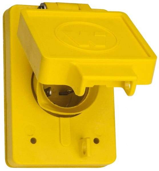 Value Collection - 250 VAC, 20 Amp, 6-20P NEMA, Ungrounded Receptacle - 2 Poles, 3 Wire, Male End, Yellow - Strong Tooling