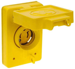 Value Collection - 125 VAC, 15 Amp, L1-15R NEMA, Ungrounded Receptacle - 2 Poles, 2 Wire, Female End, Yellow - Strong Tooling