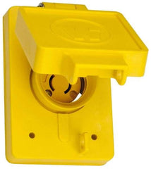 Value Collection - 250 VAC, 20 Amp, L2-20R NEMA, Ungrounded Receptacle - 2 Poles, 2 Wire, Female End, Yellow - Strong Tooling