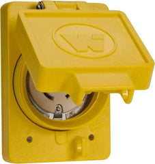 Value Collection - 125/250 VAC, 30 Amp, L14-30R NEMA, Ungrounded Receptacle - 3 Poles, 4 Wire, Female End, Yellow - Strong Tooling