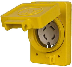 Value Collection - 250 VAC, 30 Amp, L15-30R NEMA, Self Grounding Receptacle - 3 Poles, 3 Wire, Female End, Yellow - Strong Tooling