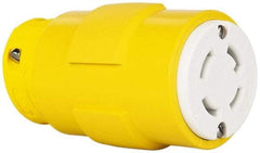 Value Collection - 250 VAC, 30 Amp, L15-30 NEMA, Straight, Ungrounded, Industrial Grade Connector - 3 Pole, 4 Wire, 1 Phase, Rubber, Yellow - Strong Tooling