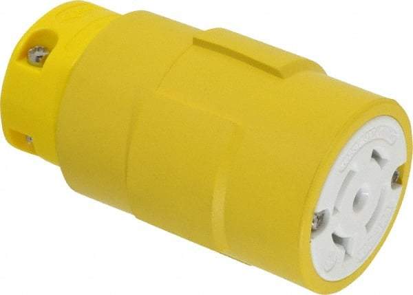 Value Collection - 120/208 VAC, 20 Amp, L21-20 NEMA, Straight, Self Grounding, Industrial Grade Connector - 4 Pole, 5 Wire, 3 Phase, Rubber, Yellow - Strong Tooling